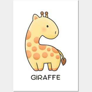 cute baby giraffe Posters and Art